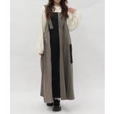 モカ | 切替ブロッキングジャンパースカート | axes femme