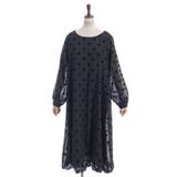 黒 | フロッキードットワンピース | axes femme