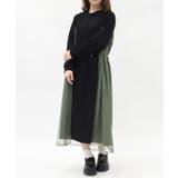 黒 | 切替パーカーワンピース | axes femme