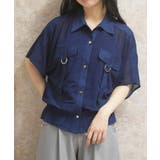 シアー切替ブラウス | axes femme | 詳細画像1
