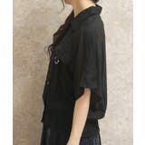シアー切替ブラウス | axes femme | 詳細画像3