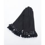 黒 | カメオリボンレースフリル手袋 | axes femme