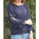 メテオール刺繍袖プルオーバー | axes femme | 詳細画像5