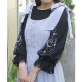黒 | メテオール刺繍袖プルオーバー | axes femme