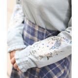 フラワー刺繍袖Vネックニット | axes femme | 詳細画像4