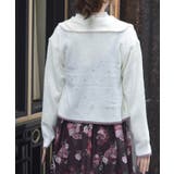 フラワーリボン刺繍ニットカーディガン | axes femme | 詳細画像3 