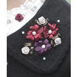 フラワーリボン刺繍ニットカーディガン | axes femme | 詳細画像9 