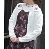 生成り | フラワーリボン刺繍ニットカーディガン | axes femme