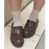 茶 | バックルデザインローファー | axes femme