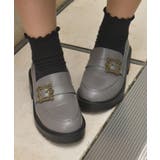 グレー | バックルデザインローファー | axes femme