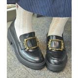 黒 | フロントバックルローファー | axes femme