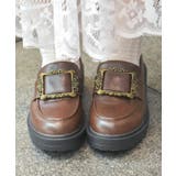 Dブラウン | フロントバックルローファー | axes femme