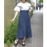 紺 | フリルドッキングワンピ | axes femme