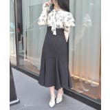 黒 | ボウタイドッキングワンピース | axes femme