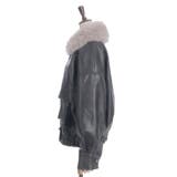 ファー付合成皮革ブルゾン | axes femme | 詳細画像11 