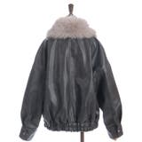 ファー付合成皮革ブルゾン | axes femme | 詳細画像12 