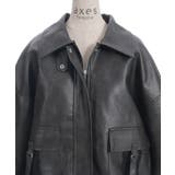 ファー付合成皮革ブルゾン | axes femme | 詳細画像16 