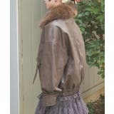 ファー付合成皮革ブルゾン | axes femme | 詳細画像2 