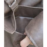 ファー付合成皮革ブルゾン | axes femme | 詳細画像5 