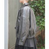 ファー付合成皮革ブルゾン | axes femme | 詳細画像6 