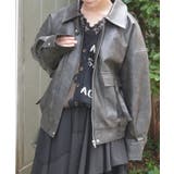 ファー付合成皮革ブルゾン | axes femme | 詳細画像9 