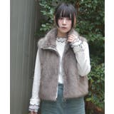 ミックスファーベスト | axes femme | 詳細画像6 