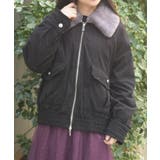 黒 | ファー襟コーデュロイコート | axes femme