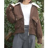 Dブラウン | ファー襟コーデュロイコート | axes femme