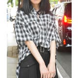 黒 | オーバーチェックシャツ | axes femme