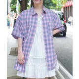 ピンク | オーバーチェックシャツ | axes femme