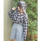 フード付きチェックシャツ | axes femme | 詳細画像11