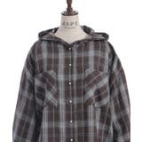 フード付きチェック柄シャツ | axes femme | 詳細画像14