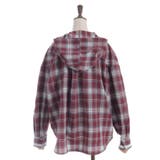 フード付きチェック柄シャツ | axes femme | 詳細画像4