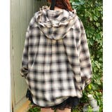 フード付シアーチェックシャツ | axes femme | 詳細画像3 