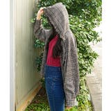 フード付シアーチェックシャツ | axes femme | 詳細画像4 