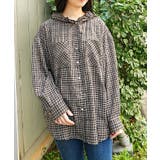 フード付シアーチェックシャツ | axes femme | 詳細画像5 