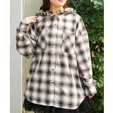 フード付シアーチェックシャツ | axes femme | 詳細画像9 