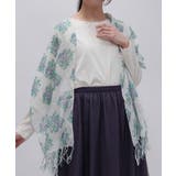 ブルー | ブーケ柄プリントストール | axes femme