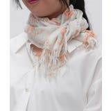 オレンジ | ブーケ柄プリントストール | axes femme