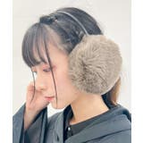 グレー | 合皮×エコファーイヤーマフ | axes femme