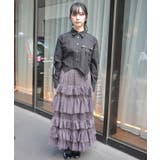 ペチ付フリルチュールスカート | axes femme | 詳細画像4 