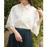 白 | ケープ風袖ブラウス | axes femme