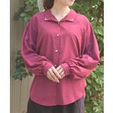 パープル | スキッパー風シャツチュニック | axes femme