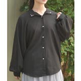 黒 | スキッパー風シャツチュニック | axes femme