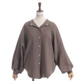 Ｄブラウン | スキッパーシャツチュニック | axes femme