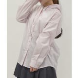 ピンク | ストライプフードシャツ | axes femme