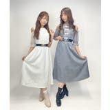 チャイナボタン肩あきワンピース | axes femme | 詳細画像1