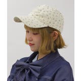 生成り | ロゴ刺繍フラワーキャップ | axes femme