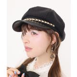 黒 | パールチェーンキャスケット | axes femme