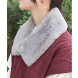 ビジュー釦付ファーティペット | axes femme | 詳細画像4